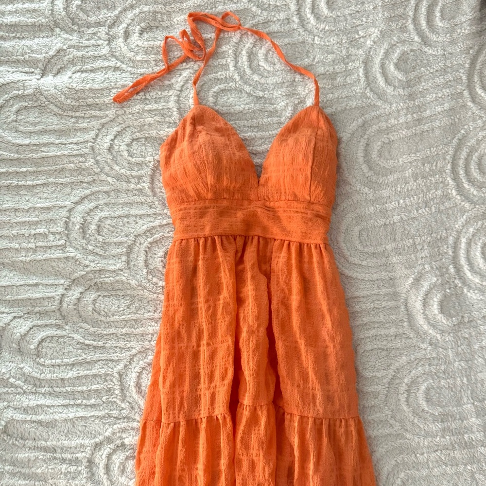 Orange maxi dress